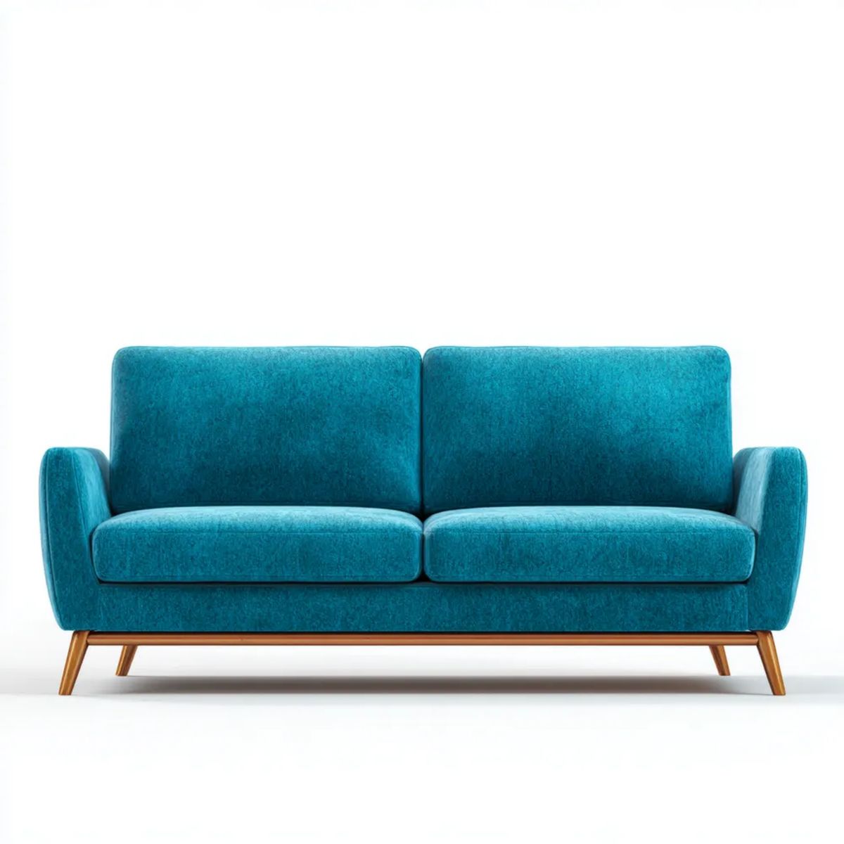 Dwuosobowa sofa turkusowa z aksamitu poliestrowego 160 x 85 x 85 cm