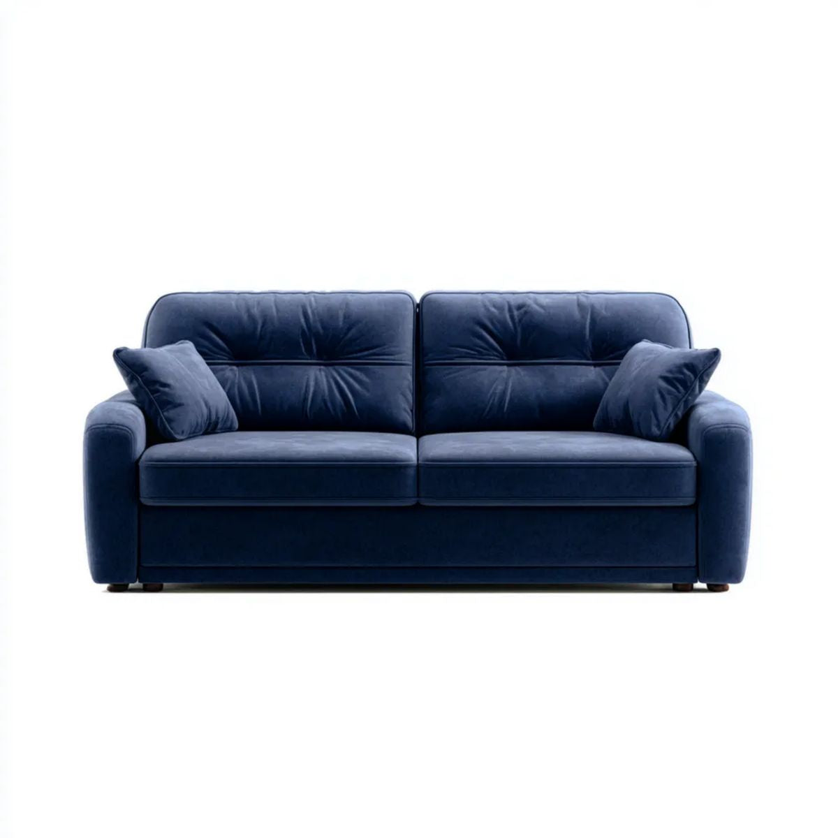 Dwuosobowa sofa granatowa z weluru poliestrowego 160 x 90 x 88 cm