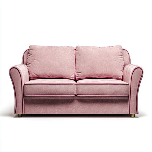 Różowa sofa dwuosobowa z weluru poliestrowego 170 x 90 x 88 cm