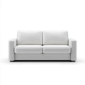 Biała sofa dwuosobowa z tapicerką poliestrową 160 x 85 x 82 cm