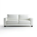 Biała sofa dwuosobowa z tapicerką PU 160 x 85 x 88 cm